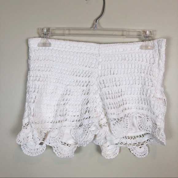 Lovers + Friends Crochet Scallop Trim Shorts - Picture 4 of 7